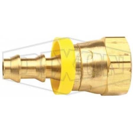 Dixon Ball Seat Hose Barb, 3/4-14 x 3/4 in Nominal, Female NPSM x Hose Barb, Brass, Domestic 2781212C